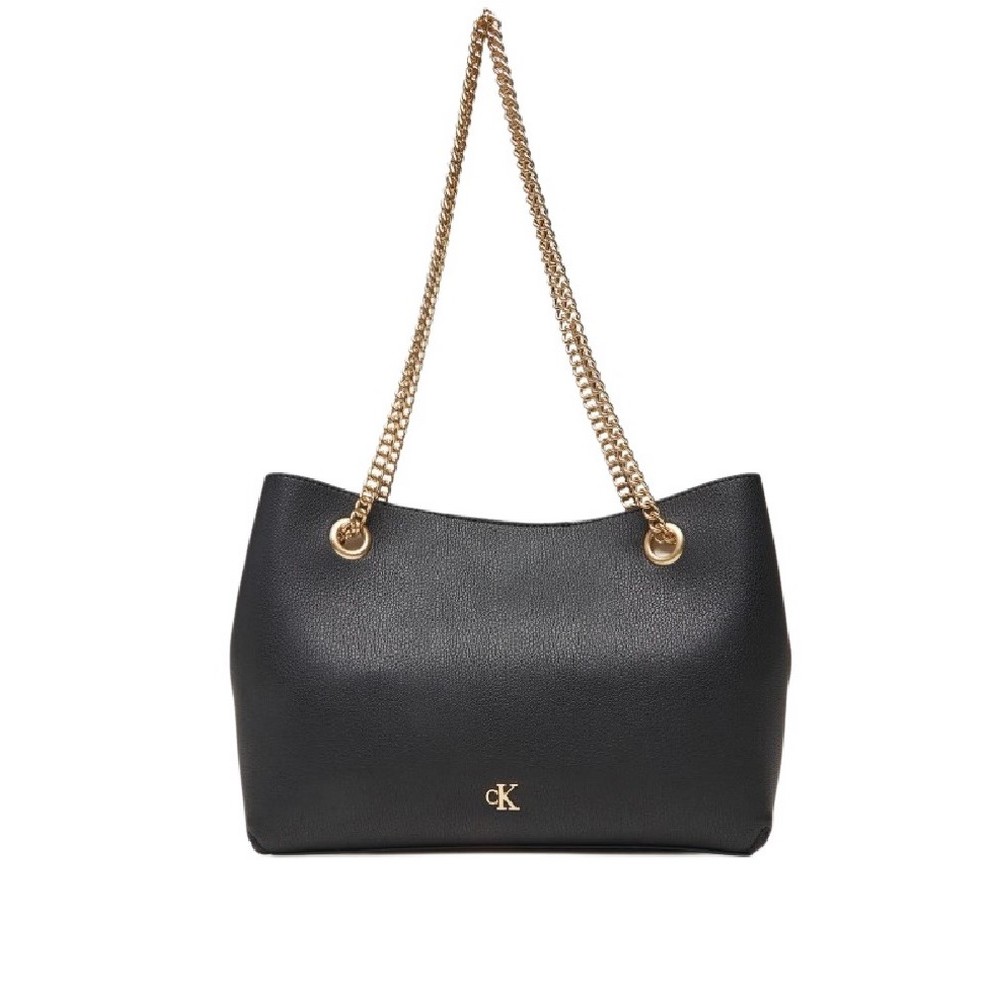 CALVIN KLEIN MNML MNGRM CHN SHLDR ΤΣΑΝΤΑ ΓΥΝΑΙΚΕΙΑ BLACK