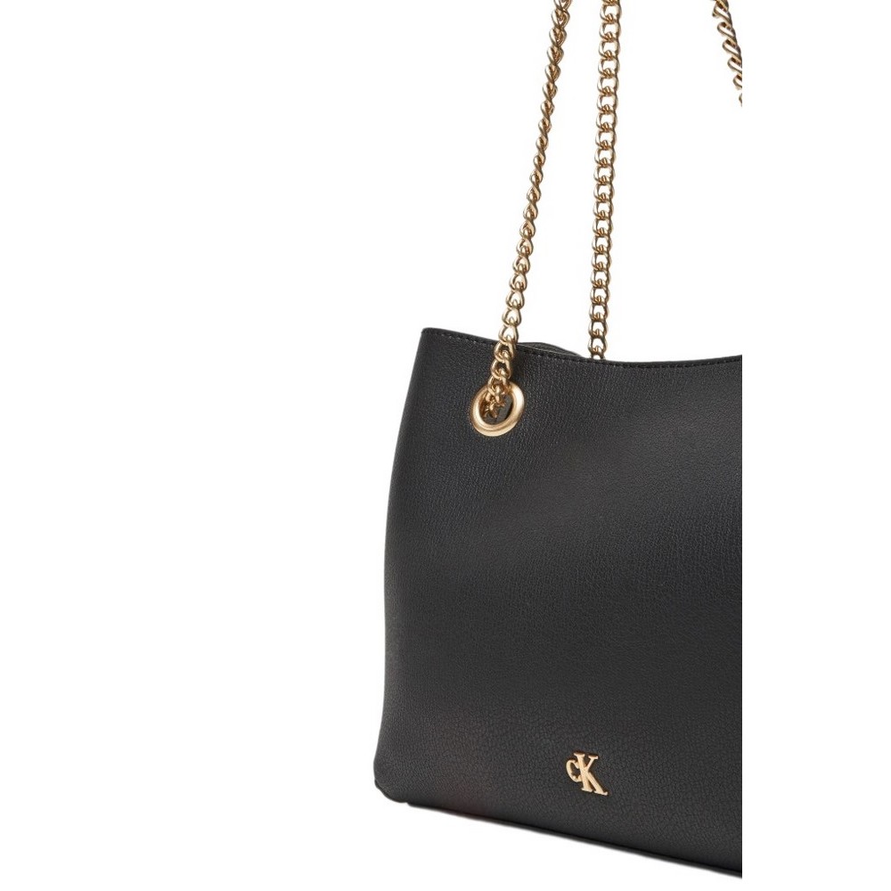 CALVIN KLEIN MNML MNGRM CHN SHLDR ΤΣΑΝΤΑ ΓΥΝΑΙΚΕΙΑ BLACK
