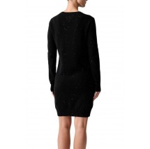 TOMMY JEANS SPARKLE FLAG SWEATER DRESS ΦΟΡΕΜΑ ΠΛΕΚΤΟ ΓΥΝΑΙΚΕΙΟ BLACK