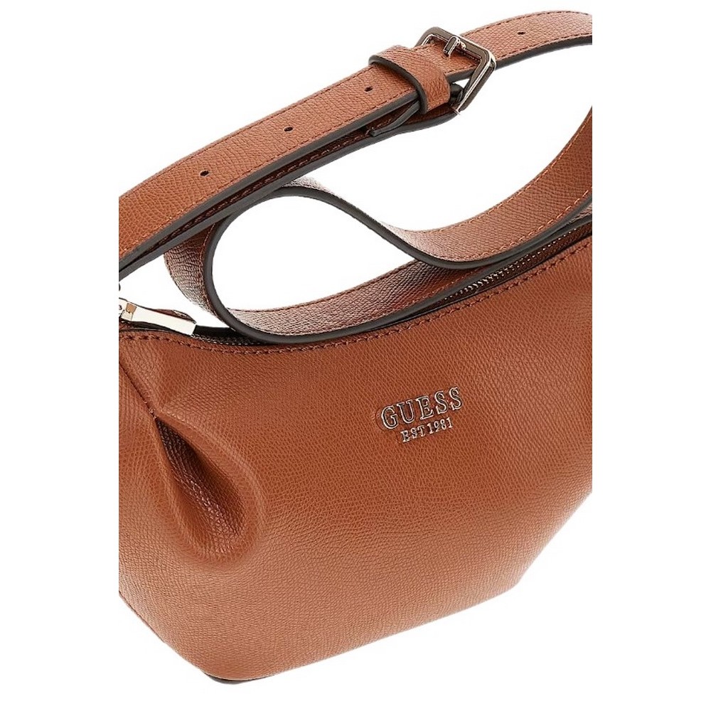 GUESS AMORETTE TOP ZIP SHOULDER BAG ΤΣΑΝΤΑ ΓΥΝΑΙΚΕΙΑ COGNAC