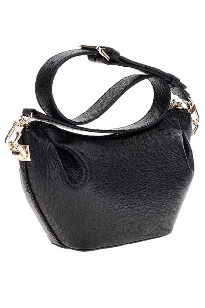GUESS AMORETTE TOP ZIP SHOULDER BAG ΤΣΑΝΤΑ ΓΥΝΑΙΚΕΙΑ BLACK