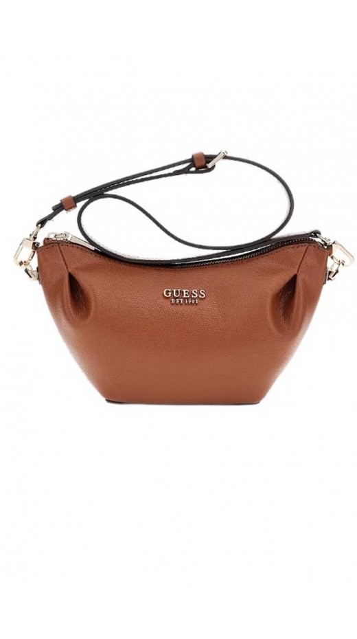 GUESS AMORETTE TOP ZIP SHOULDER BAG ΤΣΑΝΤΑ ΓΥΝΑΙΚΕΙΑ COGNAC