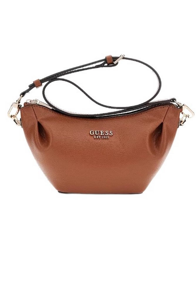 GUESS AMORETTE TOP ZIP SHOULDER BAG ΤΣΑΝΤΑ ΓΥΝΑΙΚΕΙΑ COGNAC