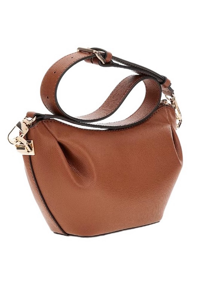 GUESS AMORETTE TOP ZIP SHOULDER BAG ΤΣΑΝΤΑ ΓΥΝΑΙΚΕΙΑ COGNAC