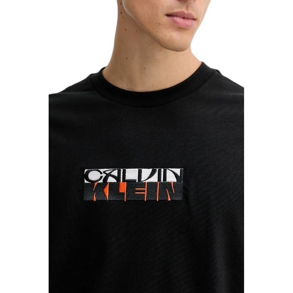 CALVIN KLEIN JEANS 16S TC CALVIN KLEIN BLOCK GRA T-SHIRT ΜΠΛΟΥΖΑ ΑΝΔΡΙΚΗ BLACK
