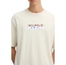 CALVIN KLEIN JEANS 16S TC CALVIN KLEIN BLOCK GRA T-SHIRT ΜΠΛΟΥΖΑ ΑΝΔΡΙΚΗ ECRU