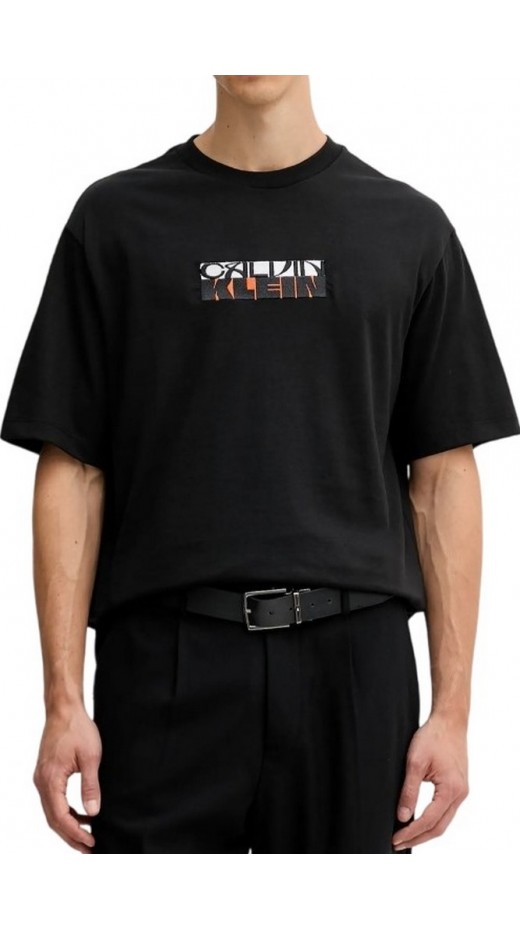 CALVIN KLEIN JEANS 16S TC CALVIN KLEIN BLOCK GRA T-SHIRT ΜΠΛΟΥΖΑ ΑΝΔΡΙΚΗ BLACK