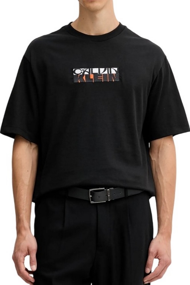 CALVIN KLEIN JEANS 16S TC CALVIN KLEIN BLOCK GRA T-SHIRT ΜΠΛΟΥΖΑ ΑΝΔΡΙΚΗ BLACK