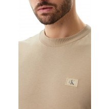 CALVIN KLEIN JEANS WOVEN LABEL REGULAR TEE T-SHIRT ΜΠΛΟΥΖΑ ΑΝΔΡΙΚΗ BEIGE