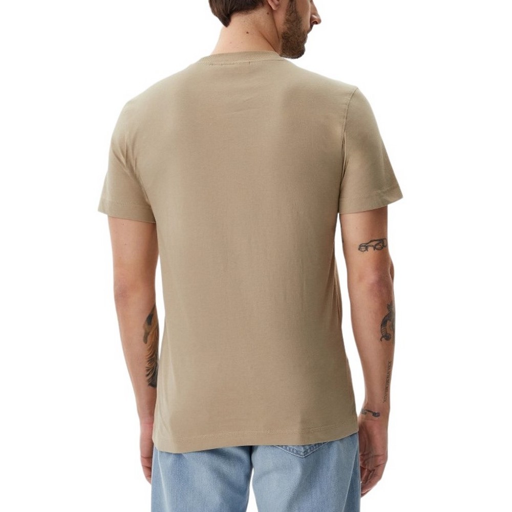 CALVIN KLEIN JEANS WOVEN LABEL REGULAR TEE T-SHIRT ΜΠΛΟΥΖΑ ΑΝΔΡΙΚΗ BEIGE