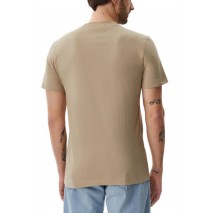CALVIN KLEIN JEANS WOVEN LABEL REGULAR TEE T-SHIRT ΜΠΛΟΥΖΑ ΑΝΔΡΙΚΗ BEIGE