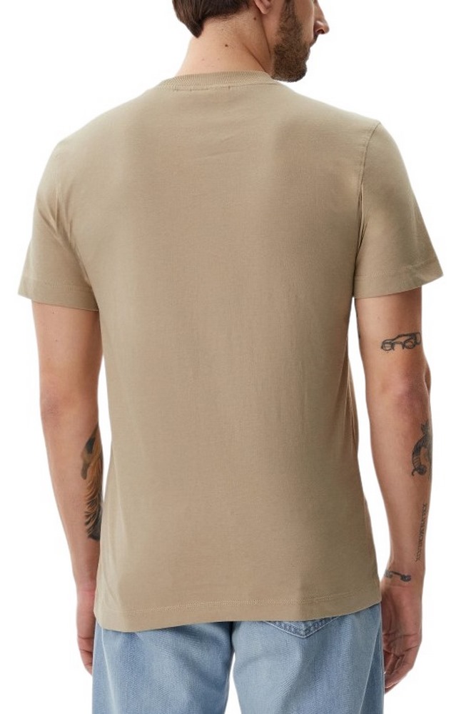 CALVIN KLEIN JEANS WOVEN LABEL REGULAR TEE T-SHIRT ΜΠΛΟΥΖΑ ΑΝΔΡΙΚΗ BEIGE
