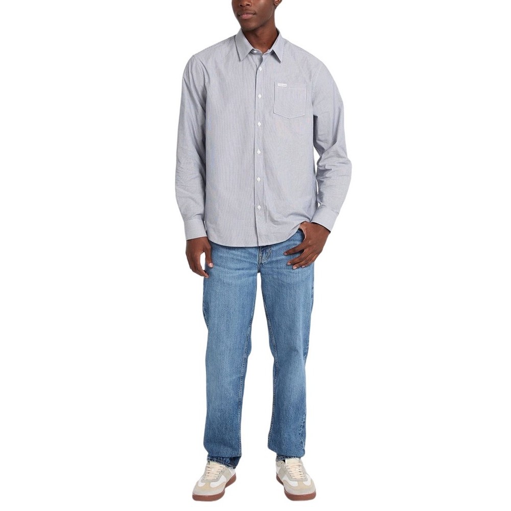 GUESS JEANS LS REG POCKET SHIRT ΠΟΥΚΑΜΙΣΟ ΑΝΔΡΙΚΟ BLUE