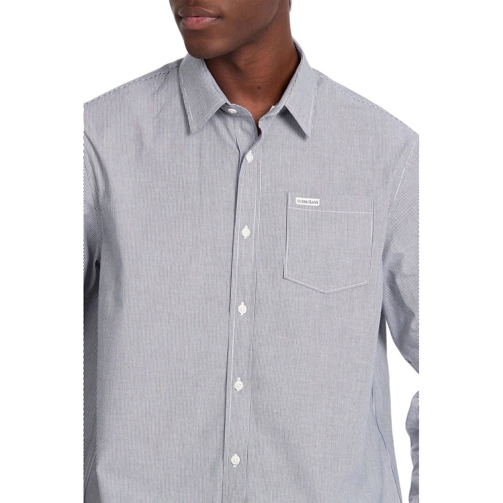 GUESS JEANS LS REG POCKET SHIRT ΠΟΥΚΑΜΙΣΟ ΑΝΔΡΙΚΟ BLUE