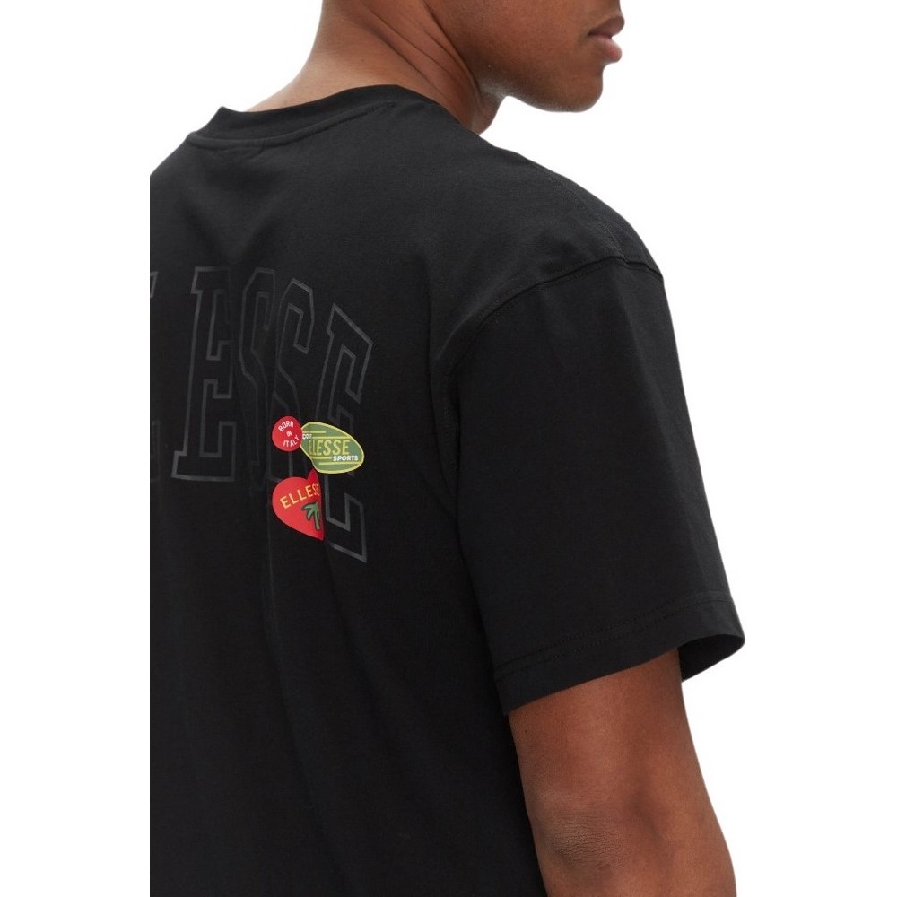 ELLESSE EES SHORTS STICKERO TEE T-SHIRT ΜΠΛΟΥΖΑ ΑΝΔΡΙΚΗ BLACK