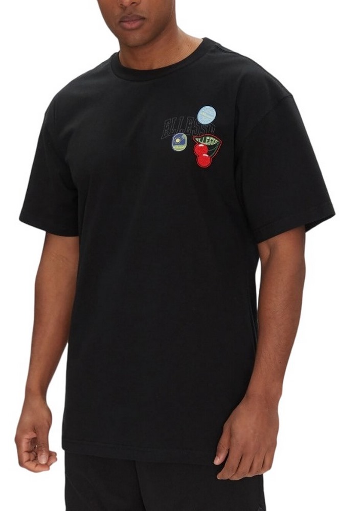 ELLESSE EES SHORTS STICKERO TEE T-SHIRT ΜΠΛΟΥΖΑ ΑΝΔΡΙΚΗ BLACK