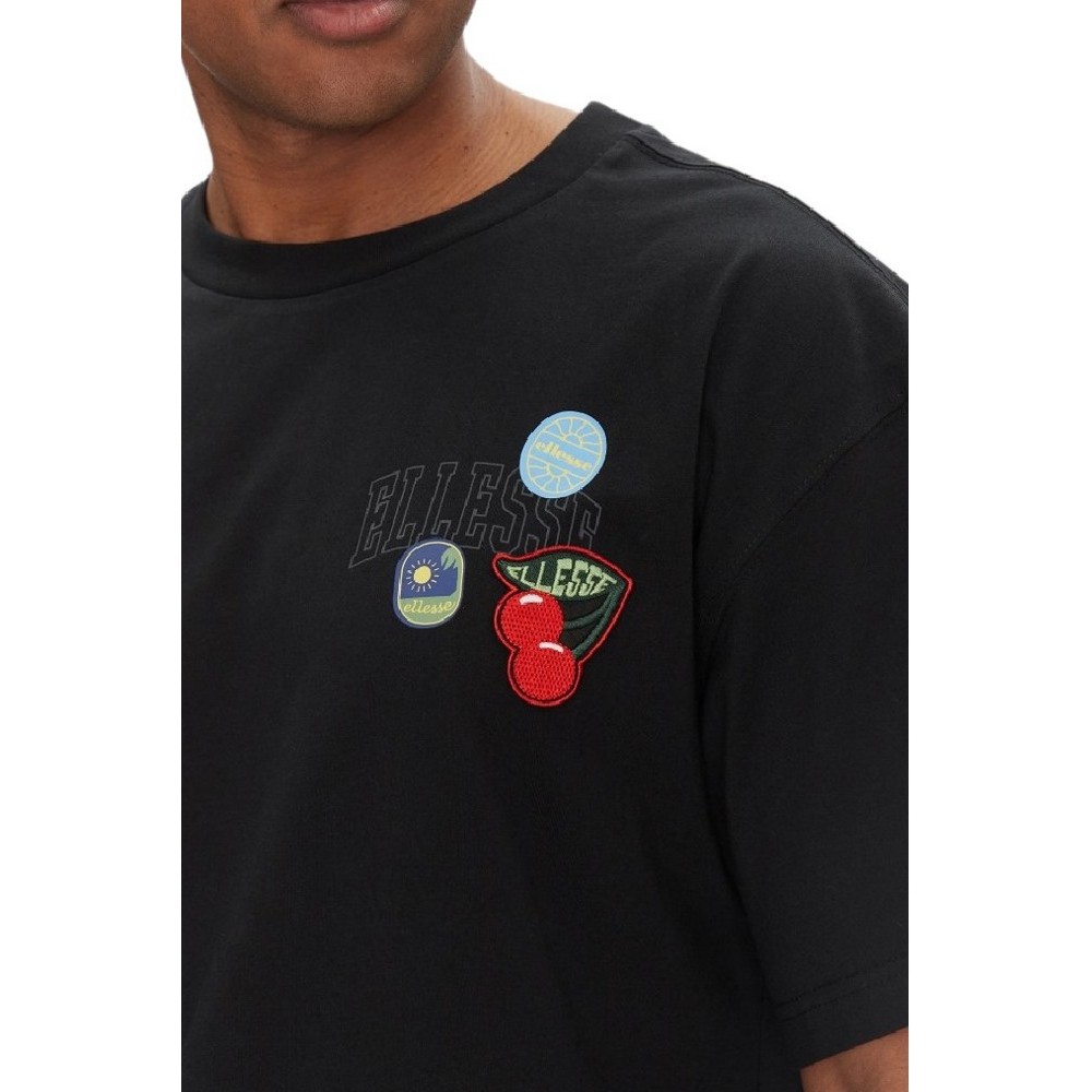 ELLESSE EES SHORTS STICKERO TEE T-SHIRT ΜΠΛΟΥΖΑ ΑΝΔΡΙΚΗ BLACK