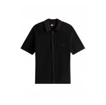 TOMMY JEANS 90S SCRIPT SHIRT SWEATE ΖΑΚΕΤΑ ΑΝΔΡΙΚΗ BLACK