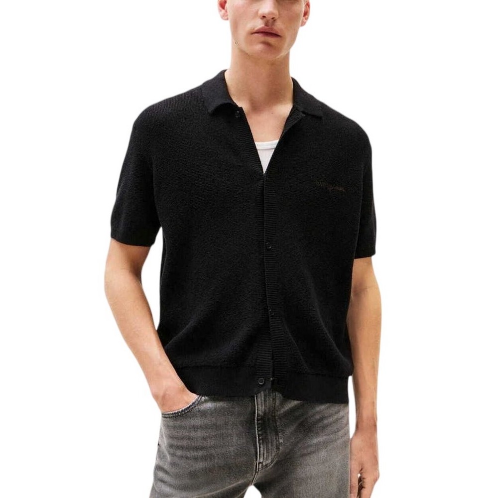 TOMMY JEANS 90S SCRIPT SHIRT SWEATE ΖΑΚΕΤΑ ΑΝΔΡΙΚΗ BLACK