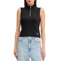 CALVIN KLEIN JEANS WOVEN LABEL SL QZ TOP ΤΟΠ ΓΥΝΑΙΚΕΙΟ BLACK