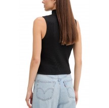 CALVIN KLEIN JEANS WOVEN LABEL SL QZ TOP ΤΟΠ ΓΥΝΑΙΚΕΙΟ BLACK