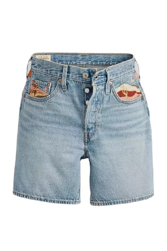 LEVIS 501® MID THIGH SHORT 858330078 ΣΟΡΤΣ ΓΥΝΑΙΚΕΙΟ INDIGO