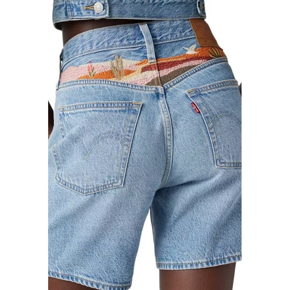 LEVIS 501® MID THIGH SHORT 858330078 ΣΟΡΤΣ ΓΥΝΑΙΚΕΙΟ INDIGO