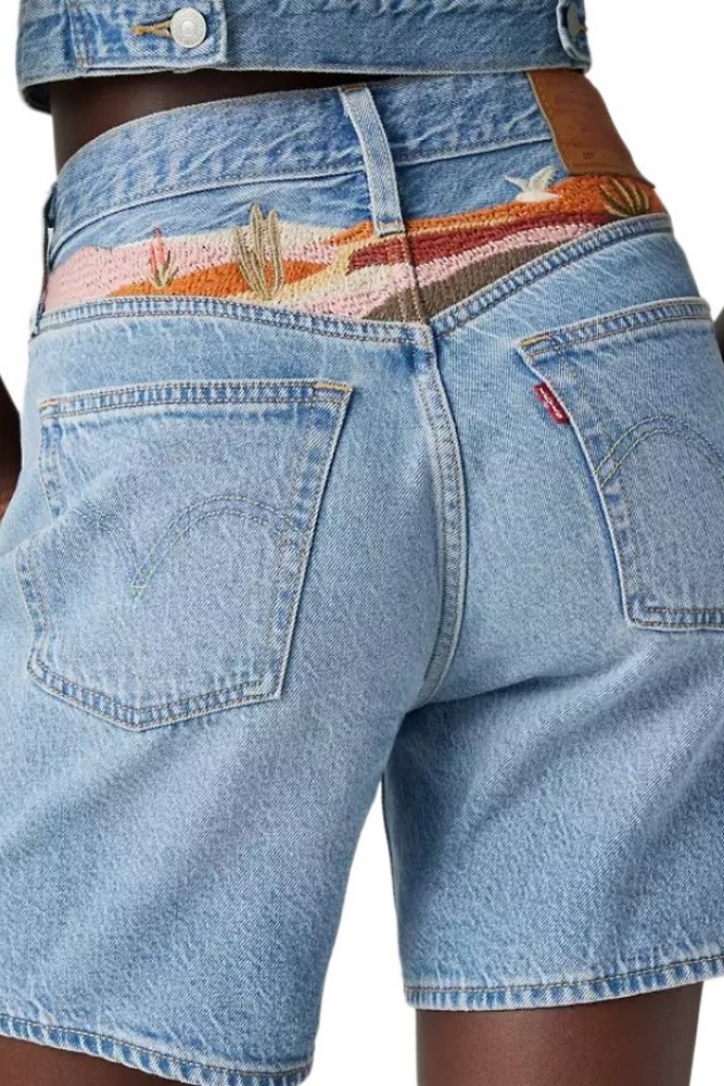 LEVIS 501® MID THIGH SHORT 858330078 ΣΟΡΤΣ ΓΥΝΑΙΚΕΙΟ INDIGO