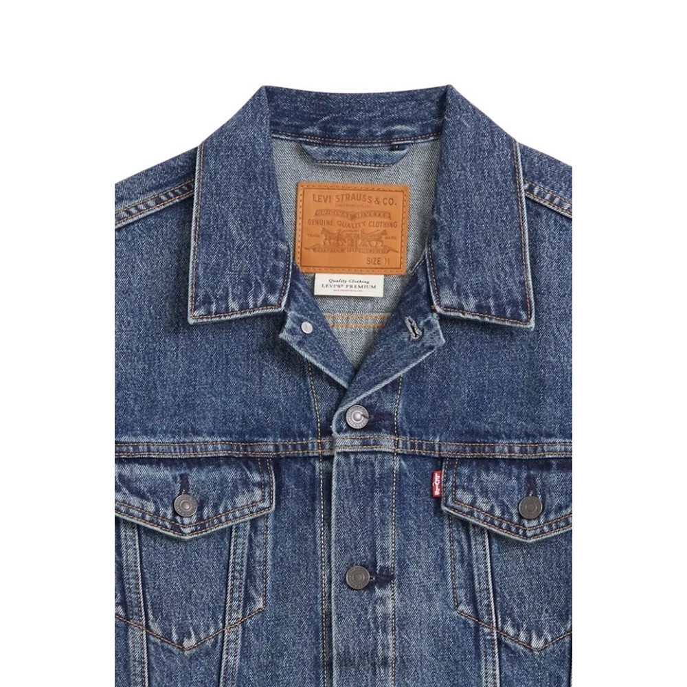 LEVIS THE TRUCKER JACKET 723340574 ΜΠΟΥΦΑΝ JEAN ΑΝΔΡΙΚΟ BLUΕ DENIM
