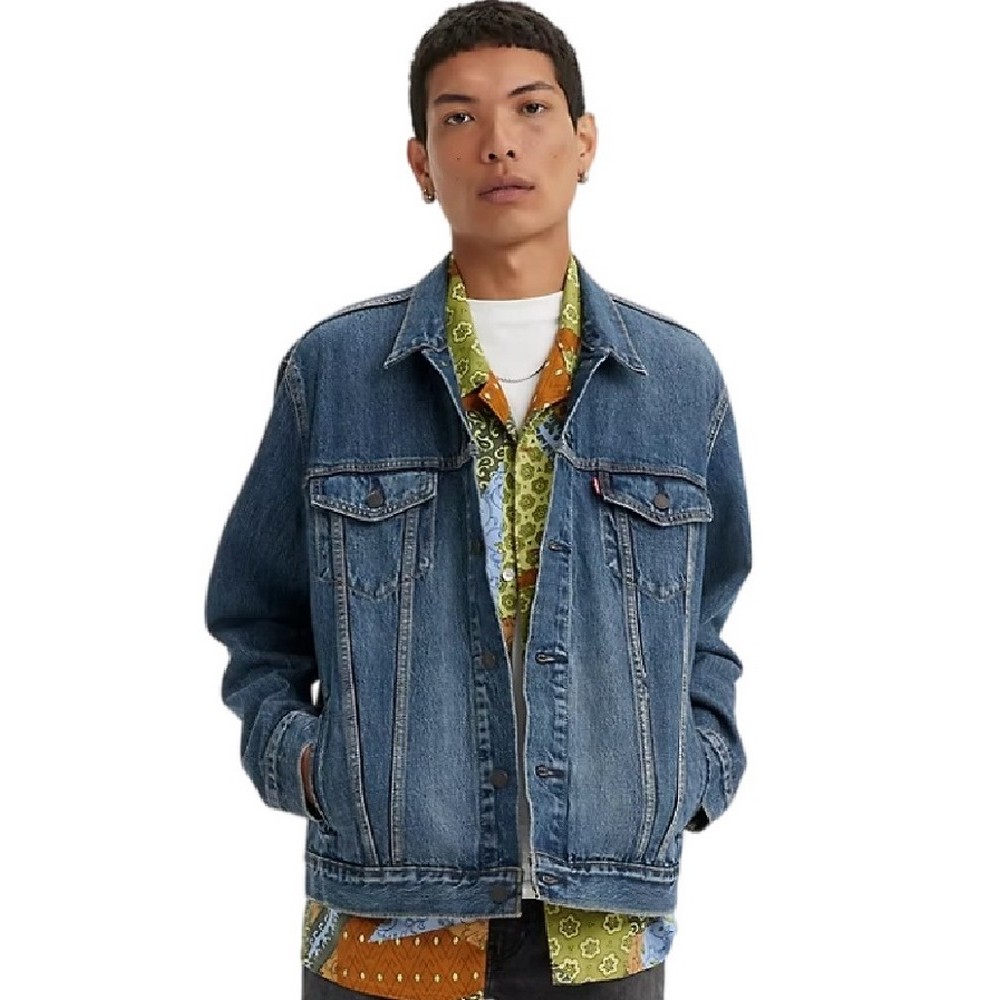 LEVIS THE TRUCKER JACKET 723340574 ΜΠΟΥΦΑΝ JEAN ΑΝΔΡΙΚΟ BLUΕ DENIM