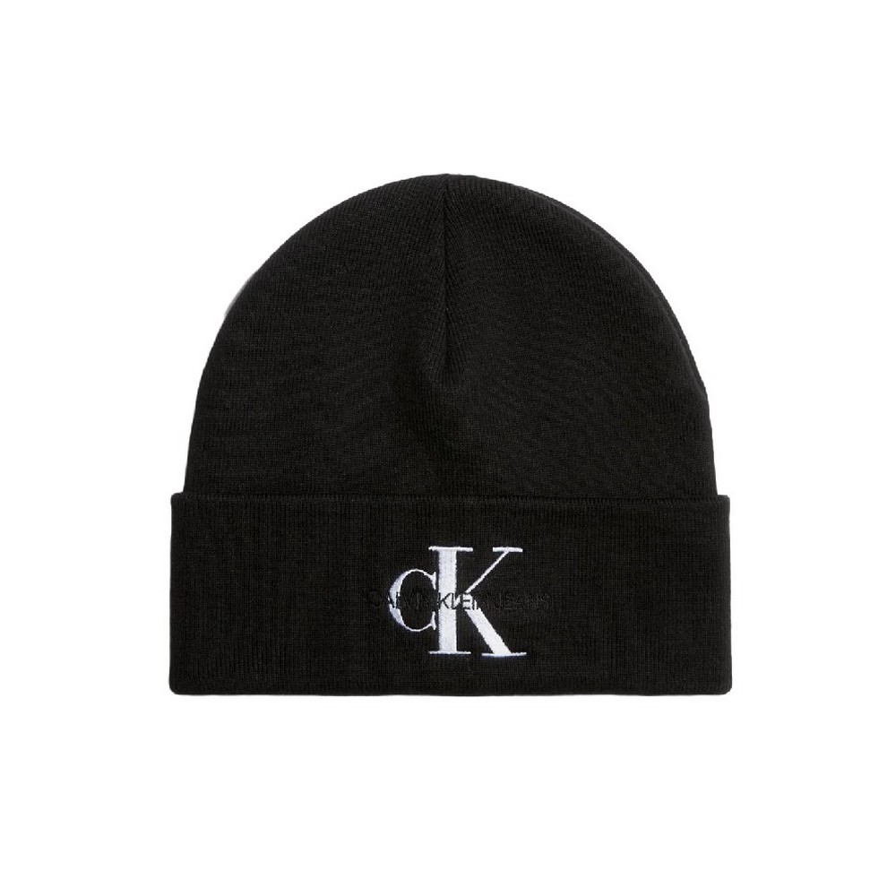 CALVIN KLEIN JEANS MONOLOGO EMBRO BEANIE ΣΚΟΥΦΟΣ ΓΥΝΑΙΚΕΙΟΣ BLACK