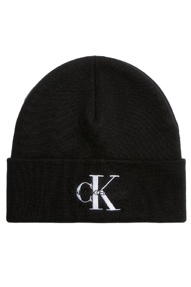 CALVIN KLEIN JEANS MONOLOGO EMBRO BEANIE ΣΚΟΥΦΟΣ ΓΥΝΑΙΚΕΙΟΣ BLACK