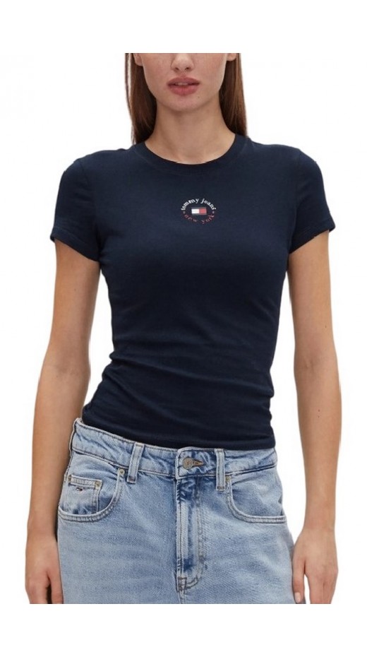 TOMMY JEANS  SLIM ESSENTIAL LOGO 2 TEE T-SHIRT ΜΠΛΟΥΖΑ ΓΥΝΑΙΚΕΙΑ NAVY
