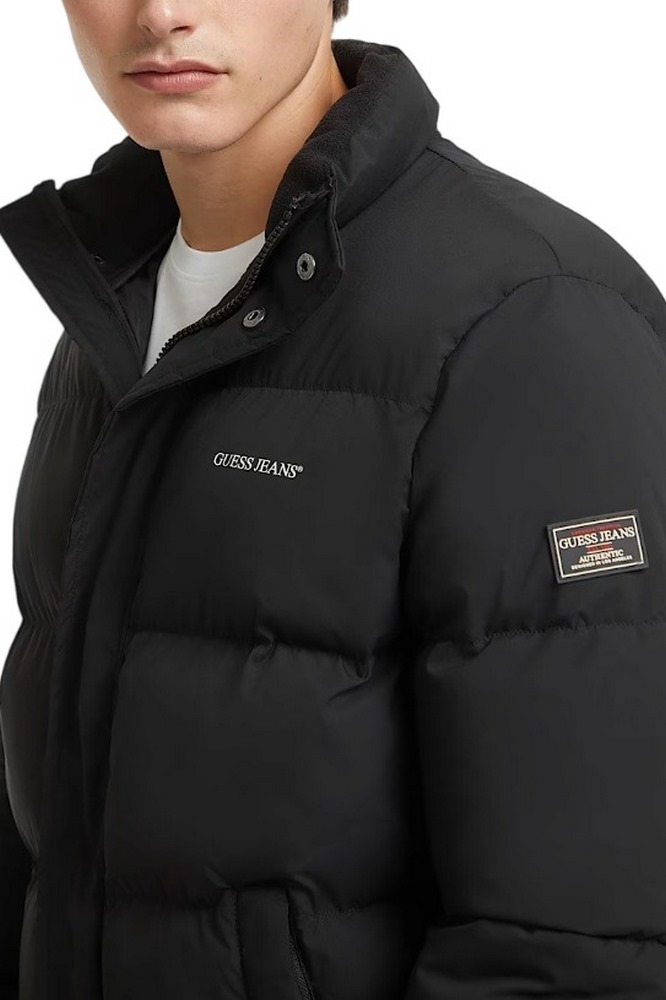 GUESS JEANS GJ REG LENGHT PUFFER JACKET ΜΠΟΥΦΑΝ ΑΝΔΡΙΚΟ BLACK