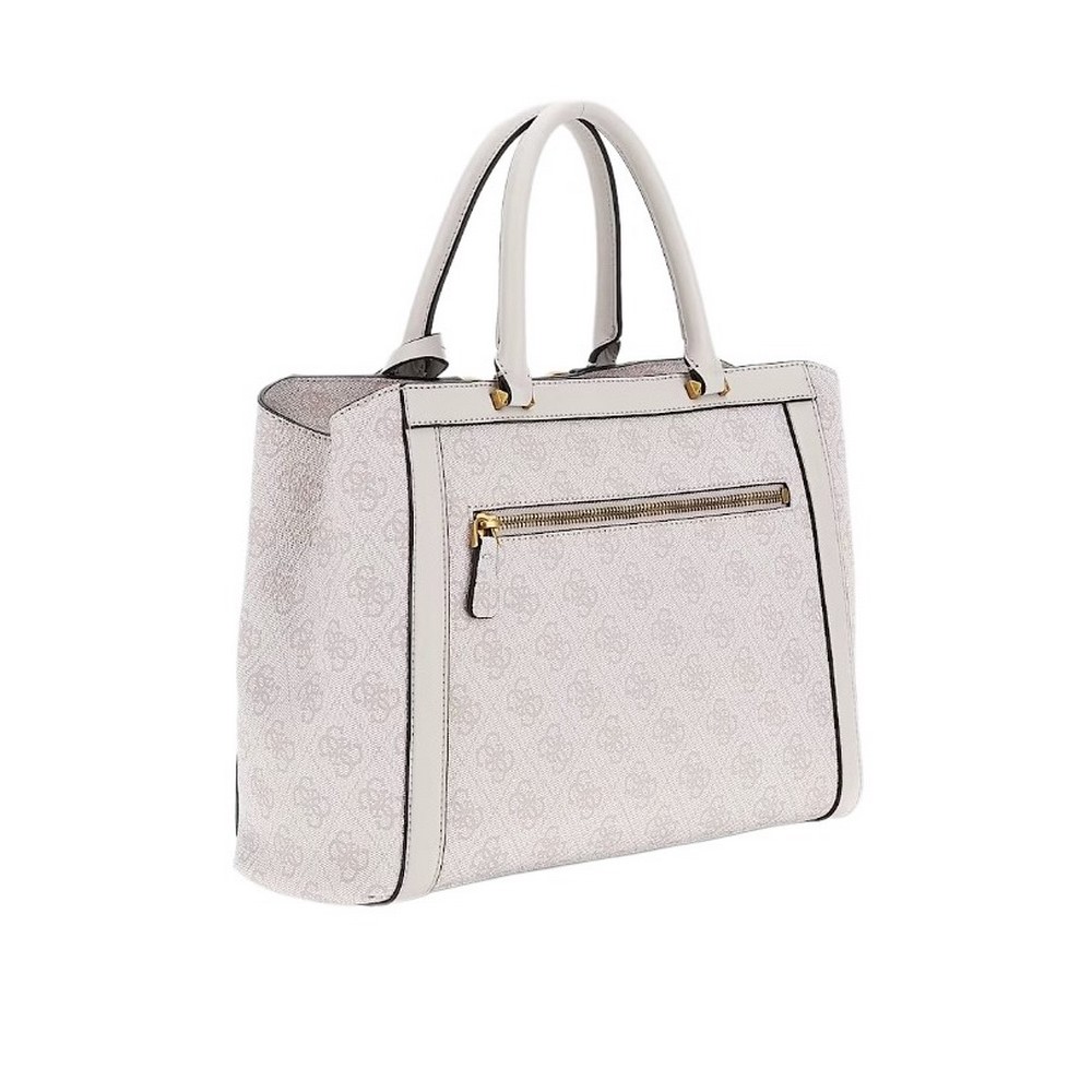 GUESS DAGAN TRIPLE CMPRTMNT SATCHEL ΤΣΑΝΤΑ ΓΥΝΑΙΚΕΙΑ DOVE
