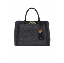 GUESS DAGAN TRIPLE CMPRTMNT SATCHEL ΤΣΑΝΤΑ ΓΥΝΑΙΚΕΙΑ GREY