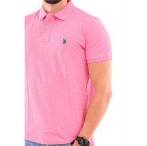U.S POLO ASSN KING 000147 EHPD USPA BASIC POLO T-SHIRT ΜΠΛΟΥΖΑ ΑΝΔΡΙΚΗ PINK
