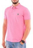 U.S POLO ASSN KING 000147 EHPD USPA BASIC POLO T-SHIRT ΜΠΛΟΥΖΑ ΑΝΔΡΙΚΗ PINK