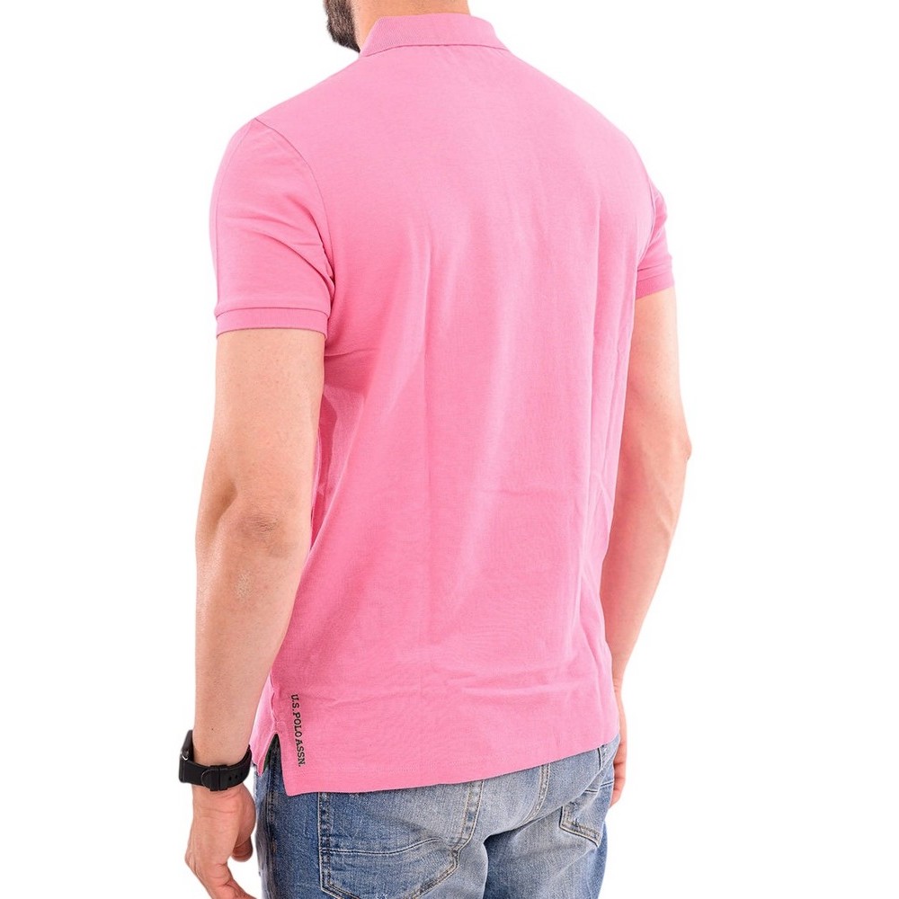 U.S POLO ASSN KING 000147 EHPD USPA BASIC POLO T-SHIRT ΜΠΛΟΥΖΑ ΑΝΔΡΙΚΗ PINK