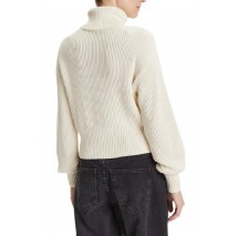 CALVIN KLEIN JEANS BLOWN UP CK LOOSE SWEATER CONTRA ΜΠΛΟΥΖΑ ΠΛΕΚΤΗ ΓΥΝΑΙΚΕΙΑ ECRU