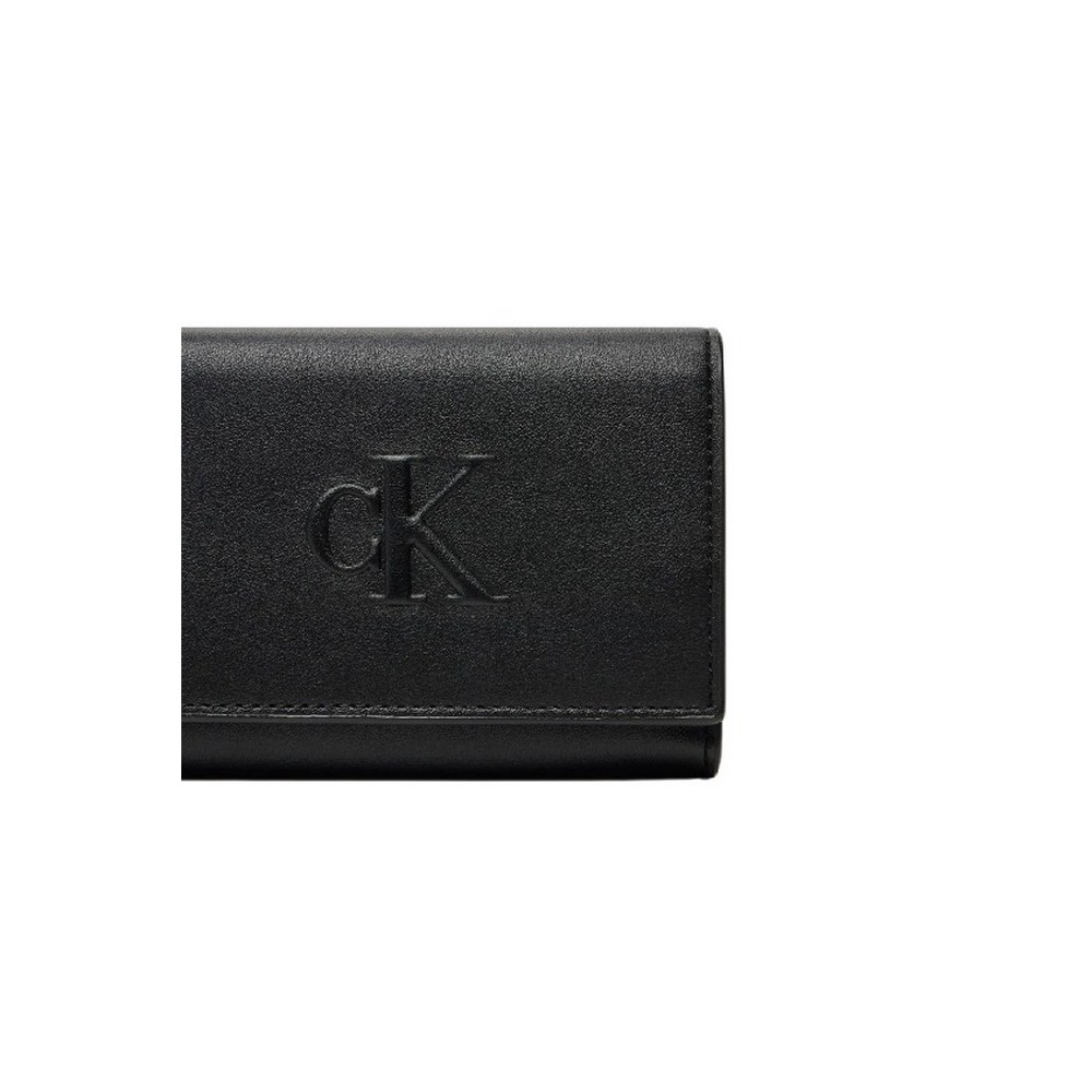CALVIN KLEIN JEANS SCULPTED MEDIUM TRIFOLD ΠΟΡΤΟΦΟΛΙ ΓΥΝΑΙΚΕΙΟ BLACK