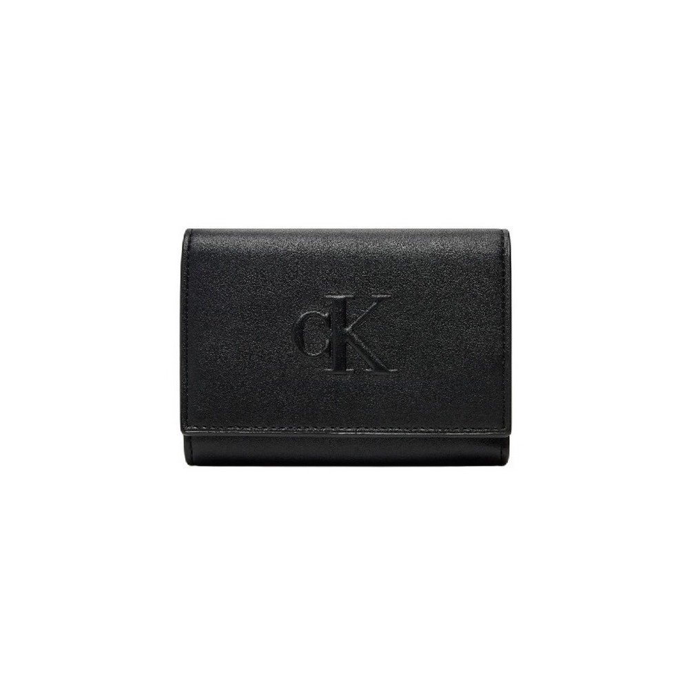 CALVIN KLEIN JEANS SCULPTED MEDIUM TRIFOLD ΠΟΡΤΟΦΟΛΙ ΓΥΝΑΙΚΕΙΟ BLACK
