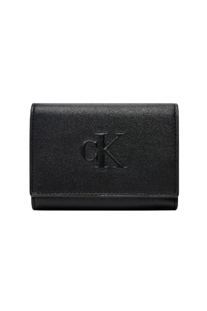 CALVIN KLEIN JEANS SCULPTED MEDIUM TRIFOLD ΠΟΡΤΟΦΟΛΙ ΓΥΝΑΙΚΕΙΟ BLACK