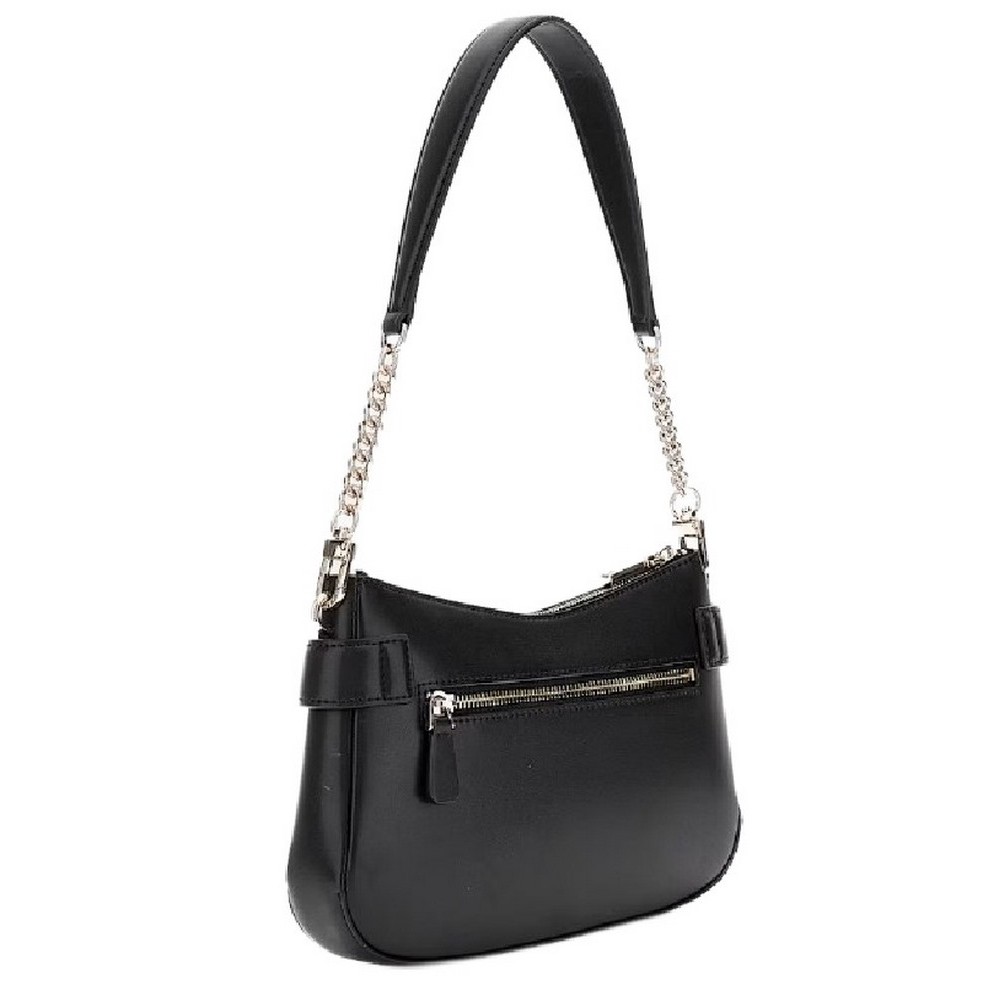 GUESS LORELEI TOP ZIP SHOULDER BAG ΤΣΑΝΤΑ ΓΥΝΑΙΚΕΙΑ BLACK