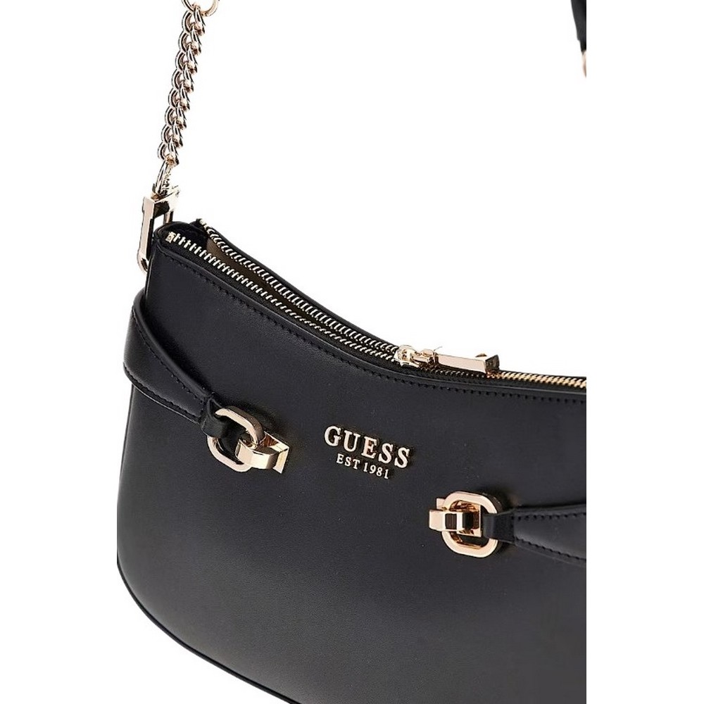 GUESS LORELEI TOP ZIP SHOULDER BAG ΤΣΑΝΤΑ ΓΥΝΑΙΚΕΙΑ BLACK