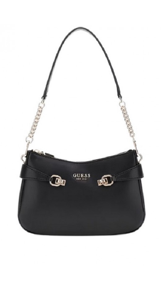 GUESS LORELEI TOP ZIP SHOULDER BAG ΤΣΑΝΤΑ ΓΥΝΑΙΚΕΙΑ BLACK