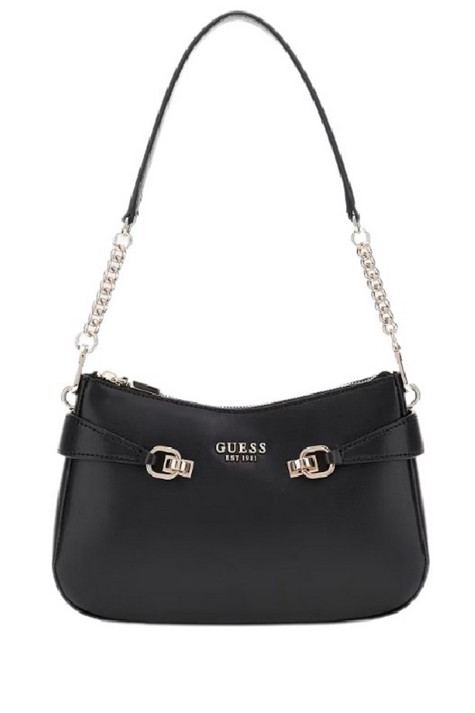 GUESS LORELEI TOP ZIP SHOULDER BAG ΤΣΑΝΤΑ ΓΥΝΑΙΚΕΙΑ BLACK
