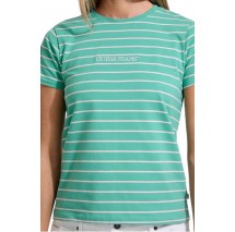 GUESS JEANS CN REG YD STRIPED TEE T-SHIRT ΜΠΛΟΥΖΑ ΓΥΝΑΙΚΕΙΑ PETROL