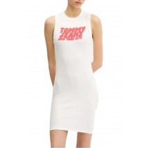 TOMMY JEANS BUBBLE TANK DRESS ΦΟΡΕΜΑ ΓΥΝΑΙΚΕΙΟ WHITE