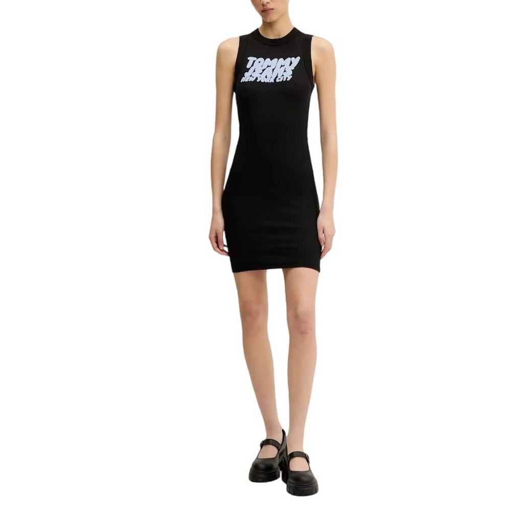 TOMMY JEANS BUBBLE TANK DRESS ΦΟΡΕΜΑ ΓΥΝΑΙΚΕΙΟ BLACK